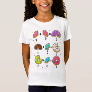 Donut Fractions Learning Math Humor T-Shirt