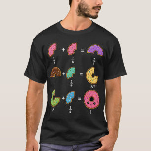 Donut Fractions Learning Math Humor T-Shirt