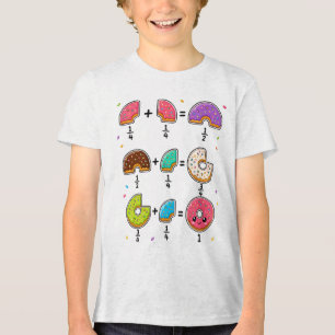 Donut Fractions Learning Math Humor Tri-Blend Shirt