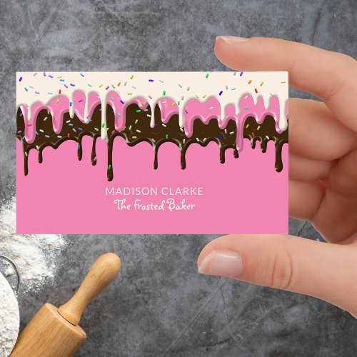Donut Frosting Sprinkles Baker Bakery Business Card