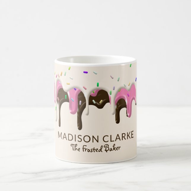 Donut Frosting Sprinkles Baker Bakery Coffee Mug (Center)