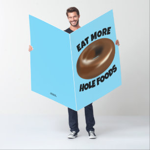 DONUT FUNNY CHOCOLATE DONUT GIANT GREETING CARD