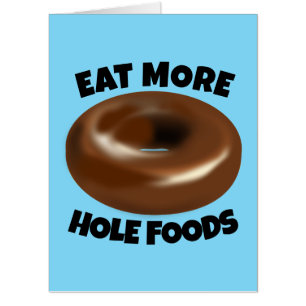 DONUT FUNNY CHOCOLATE DONUT GIANT GREETING CARD