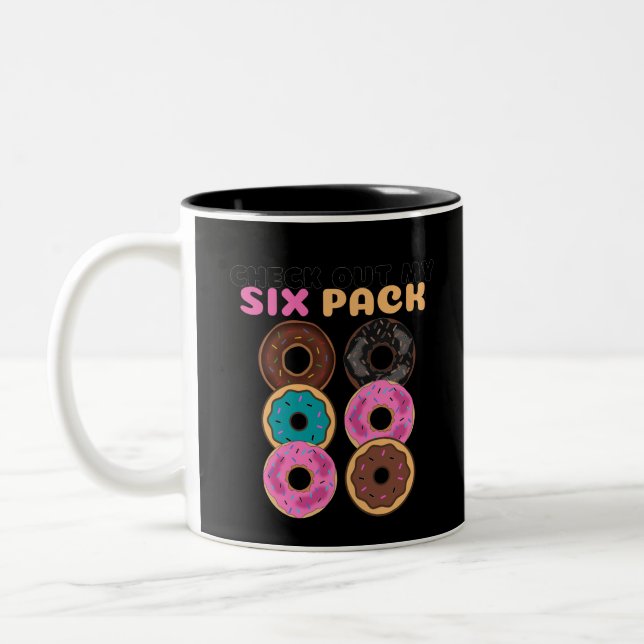 Donut Funny Two-Tone Coffee Mug (Left)