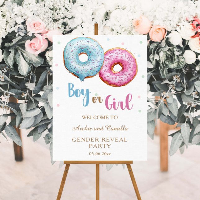 Donut Gender Reveal Boy Or Girl Party  Foam Board (Creator Uploaded)