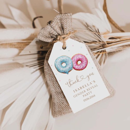 Donut Gender Reveal Boy Or Girl Party Gift Tags