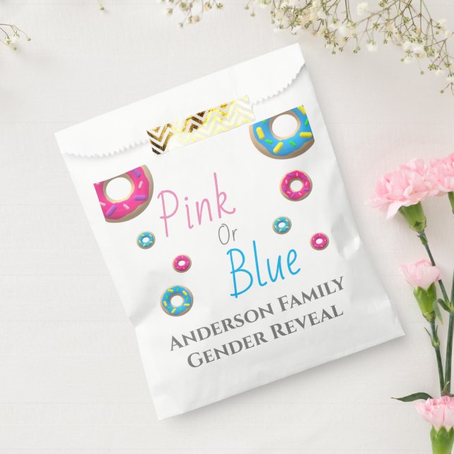 Donut Gender Reveal Favor Bag (Sealed)
