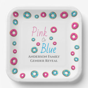 Donut Gender Reveal Paper Plates