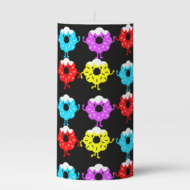 Donut Gifts And Decor Pillar Candle (Front)