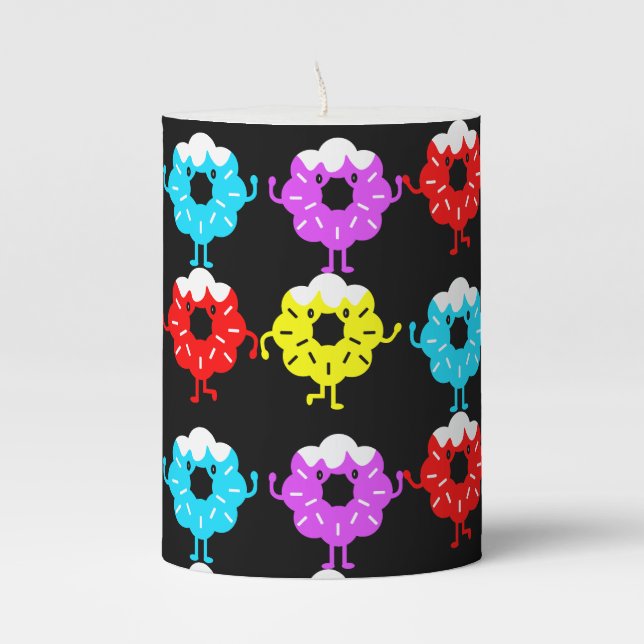 Donut Gifts And Decor Pillar Candle (Front)