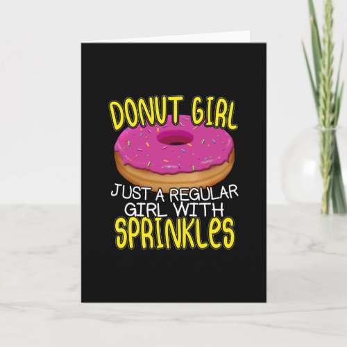 Donut GIrl _ Doughnut Lover with Sprinkles Card