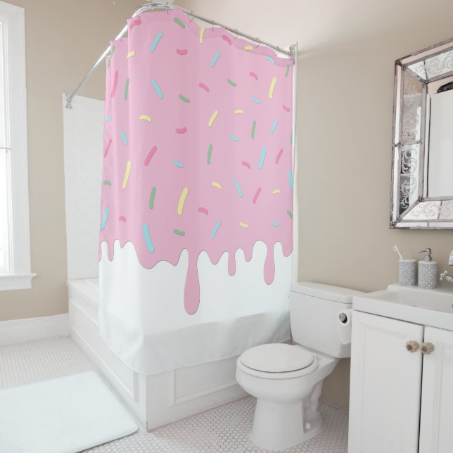 Donut Glaze, Icing, Frosting, Sprinkles, Dessert Shower Curtain (In Situ)