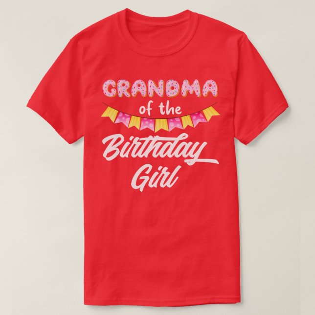 Donut Grandma Of The Birthday Girl T-Shirt (Design Front)