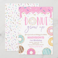Donut Grow Up 1st Birthday Donut 1st Birthday