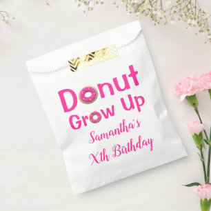 Donut Grow Up Birthday Favor Bag