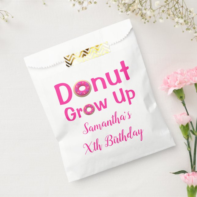 Donut Grow Up Birthday Favor Bag (Sealed)