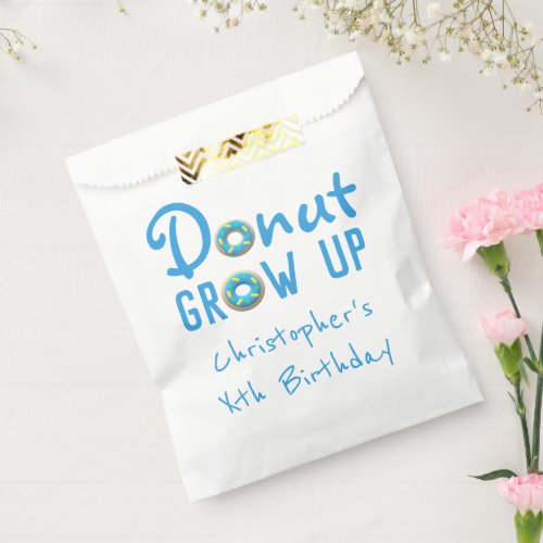 Donut Grow Up Birthday Favor Bag