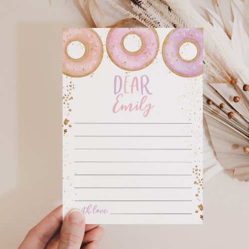 Donut Grow Up Birthday Time Capsule Message Card