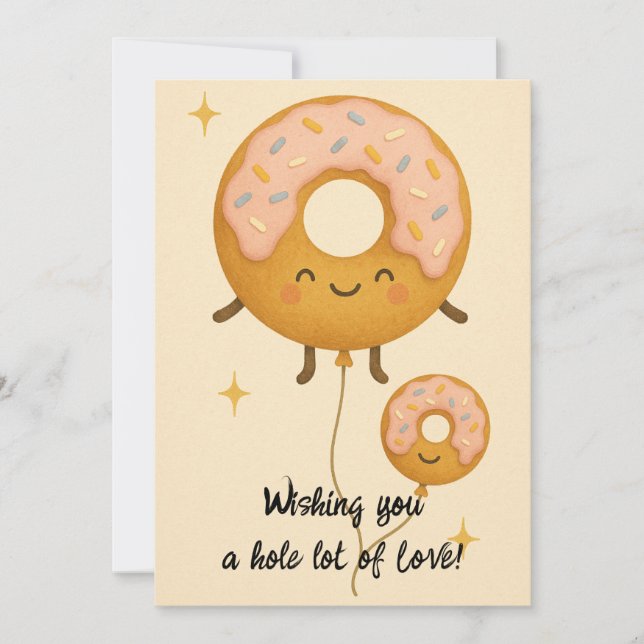 Donut Grow Up Cute Pastel Donut Birthday Card (Front)