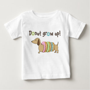 Donut Grow Up Dachshund Doxie Dog Toddler Shirt