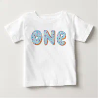 Donut Grow Up First birthday one Baby T Shirt Zazzle