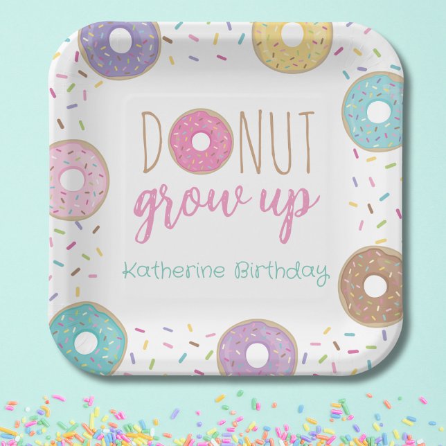 DONUT GROW UP  PAPER PLATES (Creator Uploaded)