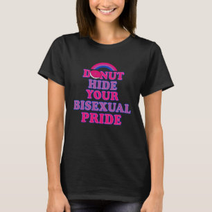 Donut Hide Your Bisexual Pride Rainbow Aesthetic C T-Shirt