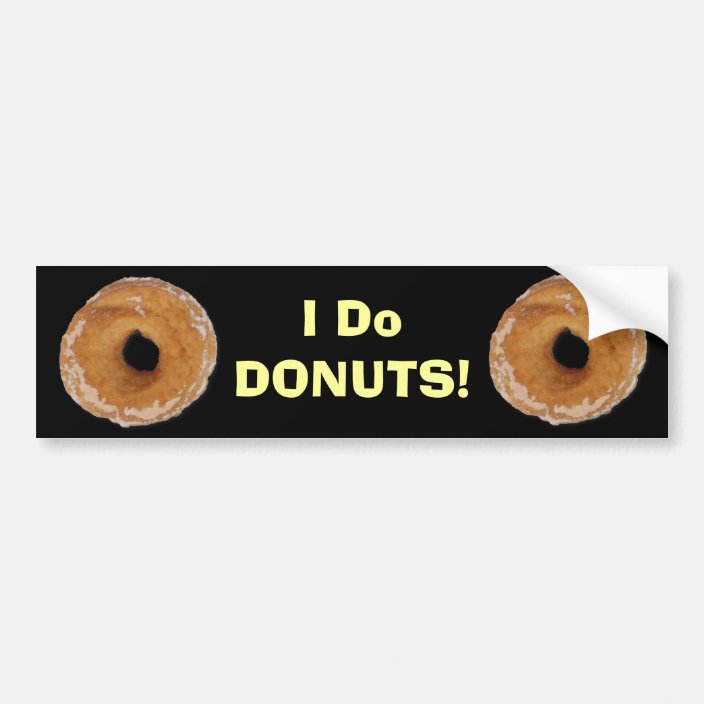 DONUT HUMOR BUMPER STICKER