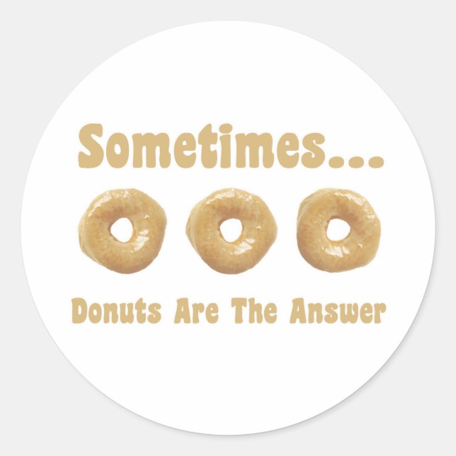 Donut Humor Classic Round Sticker (Front)