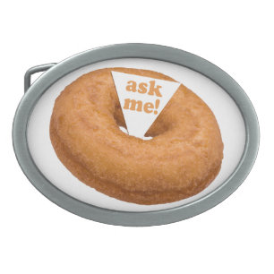 Donut Humor custom belt buckle