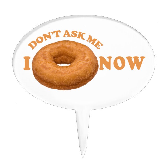 Donut Humor custom cake topper (Front)