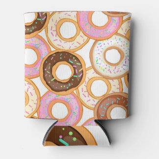 Donut Icing: Realistic Seamless Design Can Cooler