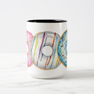 Donut Influencer Coffee Mug Watercolor Illustratio