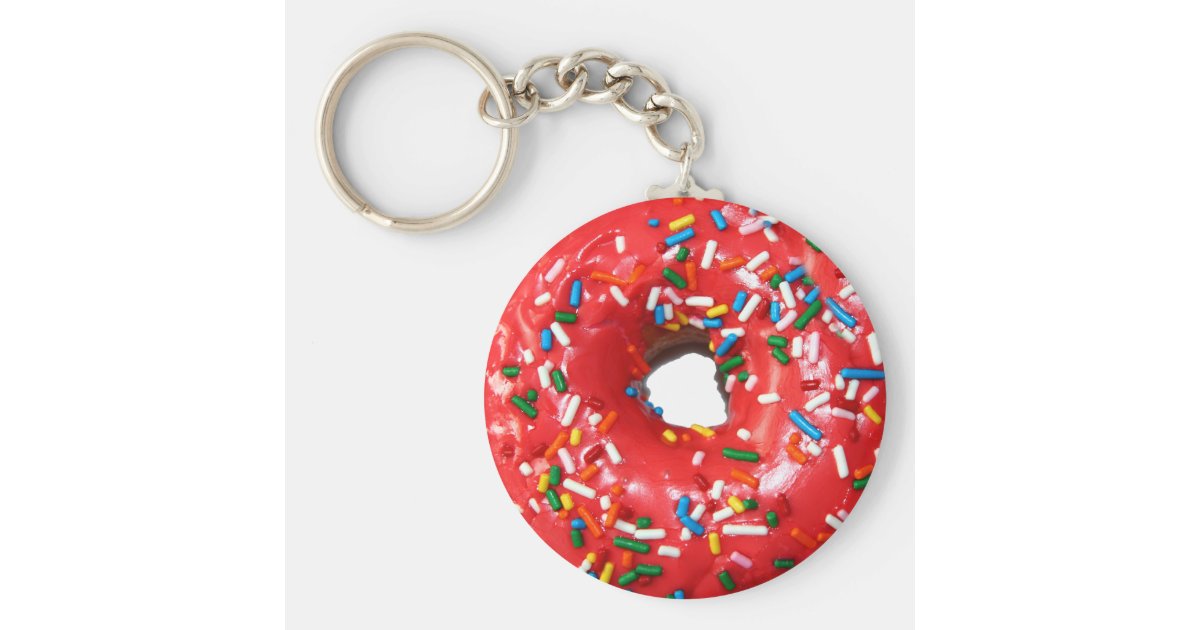 plush donut keychain