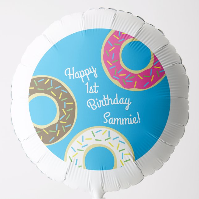 Donut Kids Birthday Party Balloon (Front)