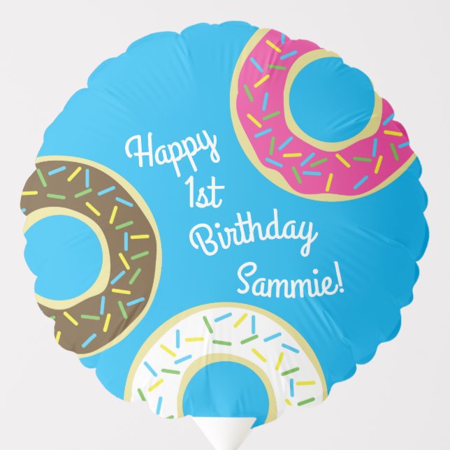 Donut Kids Birthday Party Balloon (Front)