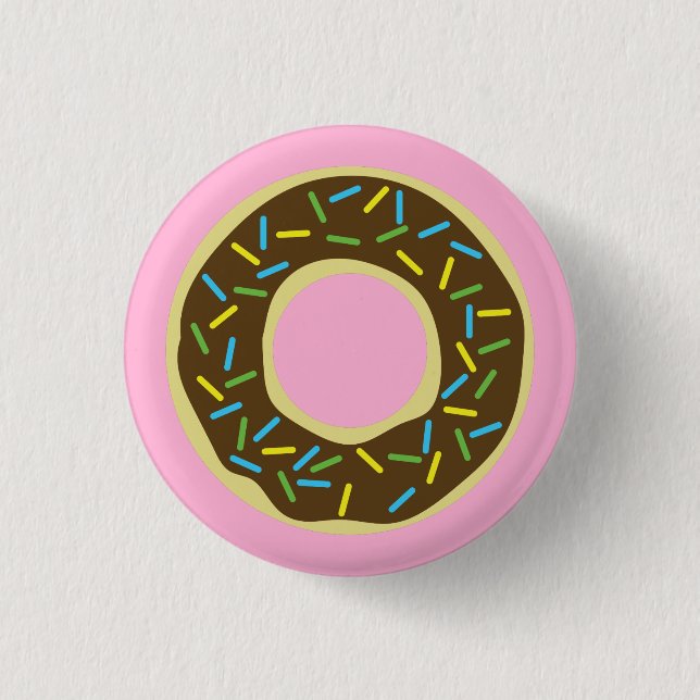 Donut Kid's Birthday Party Cute Button (Front)