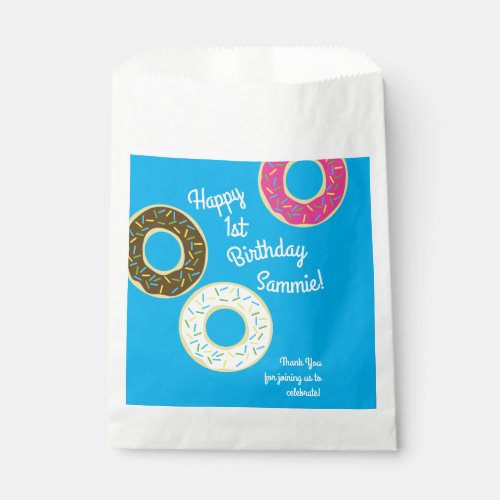 Donut Kids Birthday Party Cute Favor Bag