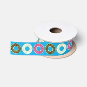 Donut Kid's Birthday Party Cute Satin Ribbon