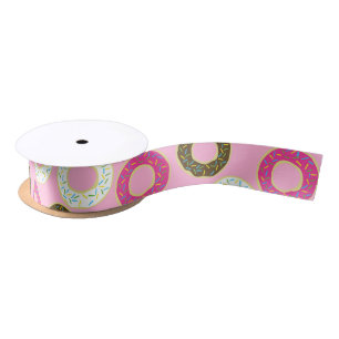 Donut Kid's Birthday Party Cute Satin Ribbon