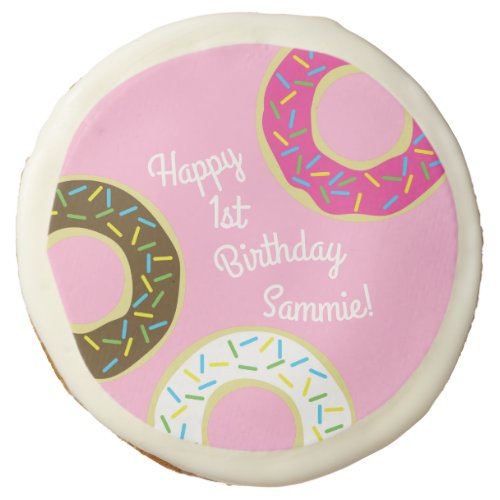 Donut Kids Birthday Party Cute Sugar Cookie