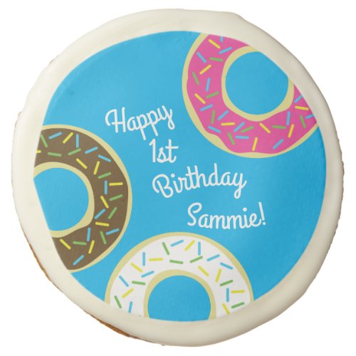 Donut Kids Birthday Party Cute Sugar Cookie