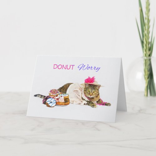 Donut Kitty Fancy and Sweet Birthday Card