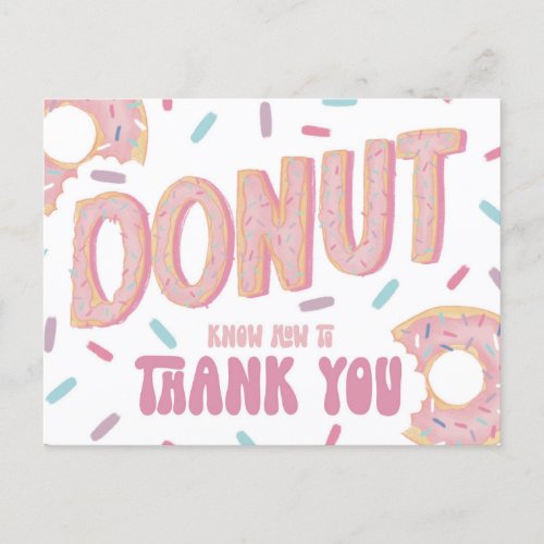 Donut Know How to  Thank You Card