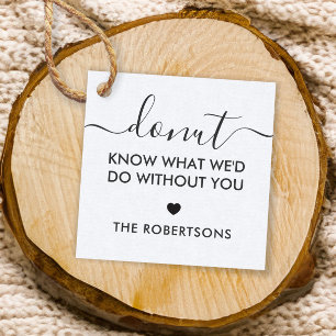 Donut Know What We'd Do Without You Tag, Kraft Favor Tags