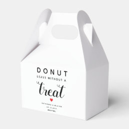 Donut Leave Without a Treat Elegant Wedding Favor Boxes