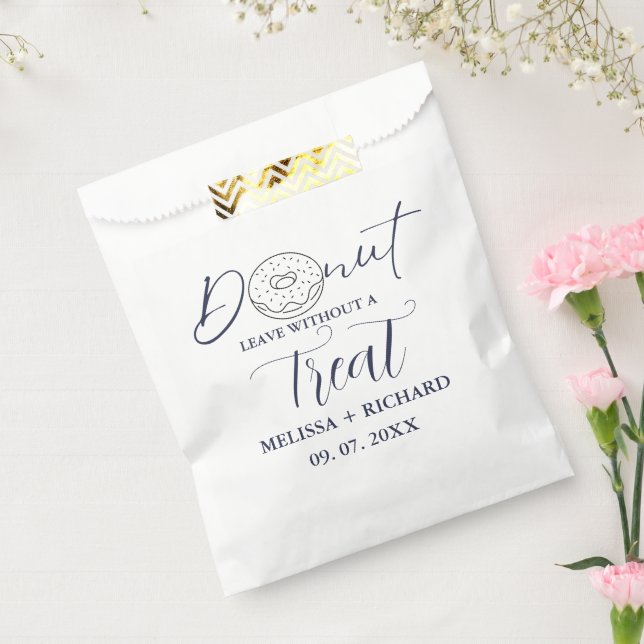 Donut leave without a treat wedding donut  favor bag (Sealed)
