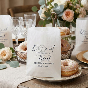 Donut leave without a treat wedding donut  favor bag