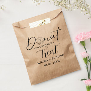 Donut leave without a treat wedding donut favor bag