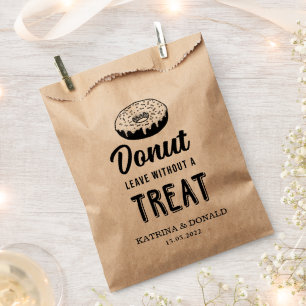 Donut Leave Without A Treat Wedding Favor Bag